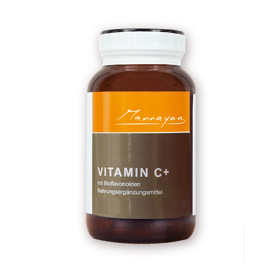 Mannayan Pot Vitamine C+ 600 mg – 120 tabletten van Cura Vitalis. Natuurlijk wholefood-vitamine C-supplement met bioflavonoïden in grote verpakking.