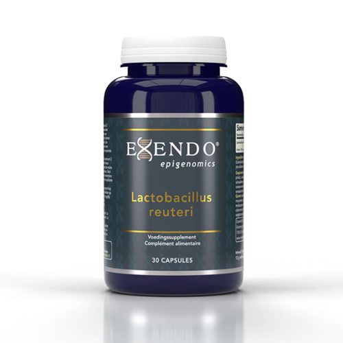 Voorkant pot Lactobacillus reuteri met inuline van Exendo