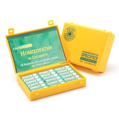 Helios geboorte en bevalling kit met 18 remedies in C200