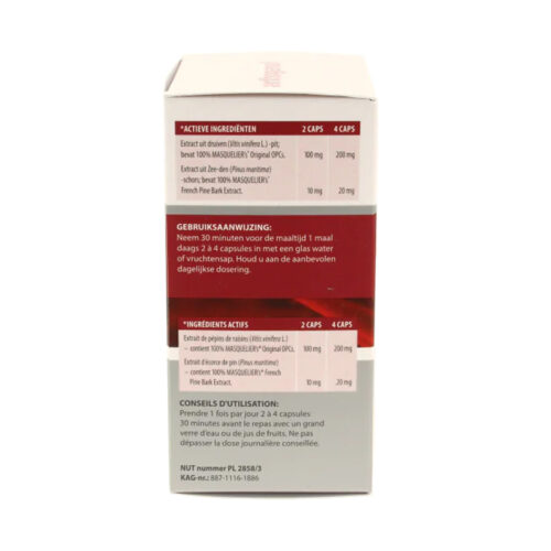 Masqueliers Anthogenol 120 capsules verpakking