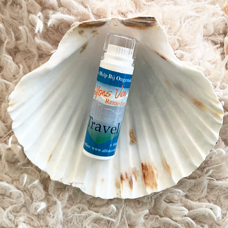 Alfons Ven Travel blauwe dispenser met korrels