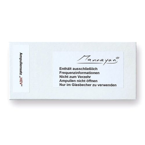 Afbeelding van doosje Mannayan ampullenset DDZap HEV met 7 ampullen