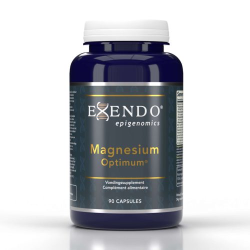 Exendo Magnesium Optimum bevat verschillende vormen magnesium, vitamine B3, B6 en zink.