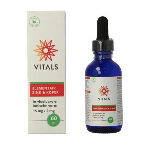 Vitals Elementair Zink & Koper bevat CMD-zeewaterconcentraat uit het Great Salt Lake