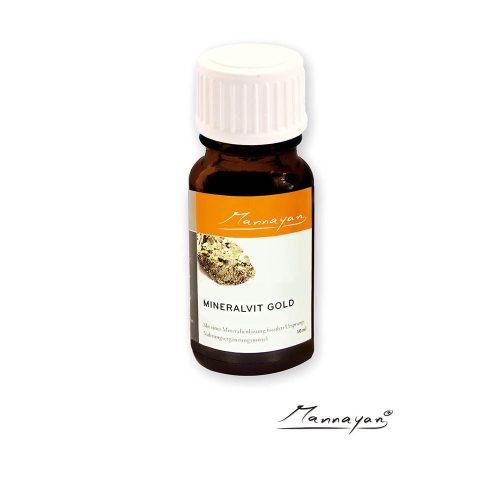 Mannayan Mineralvit Gold 10 ml – elixer met mineralen en sporenelementen van fossiele oorsprong