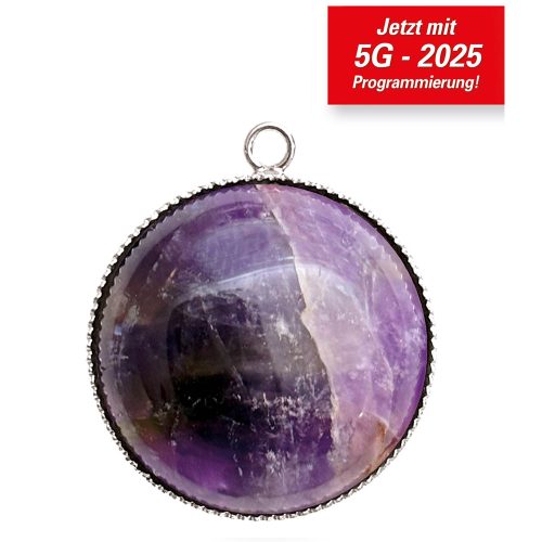 Zilver Amulet Unlimited met amethist – handgemaakt, incl. Life-Time-Upgrade en 5G-programmering