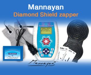mannayan diamond shield zapper kopen met toebehoren – originele chipkaarten, ampullensets en accessoires bij Cura Vitalis