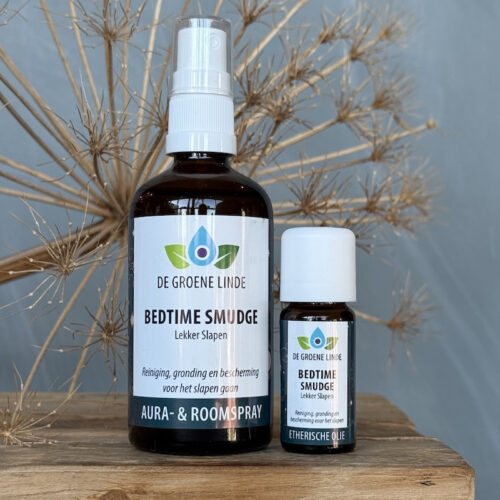 De Groene Linde Bedtime Smudge aura-/roomspray – natuurzuivere avondgeur met lavendel, salie en tolubalsem