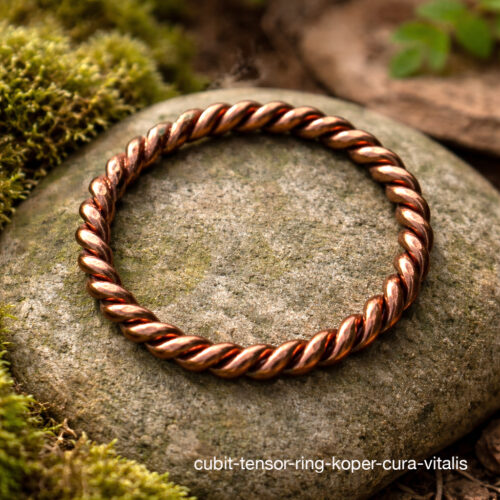 Cubit Tensor Ring Sacred Cubit van koper voor meditatie en energetisch gebruik - in natuur