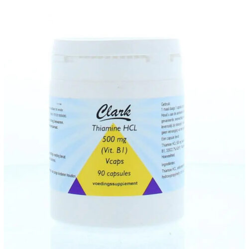 Clark Vitamine B1 500 mg thiamine HCL voedingssupplement in capsulevorm