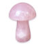 Rozenkwarts edelsteen massage paddenstoel van circa 5 cm in zachtroze kleur