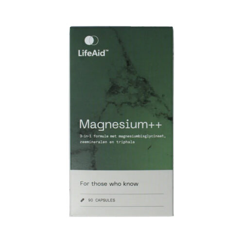 LifeAid Magnesium++ bisglycinaat met zeemineralen en triphala capsules