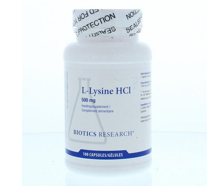 Biotics L-Lysine HCI 500 mg