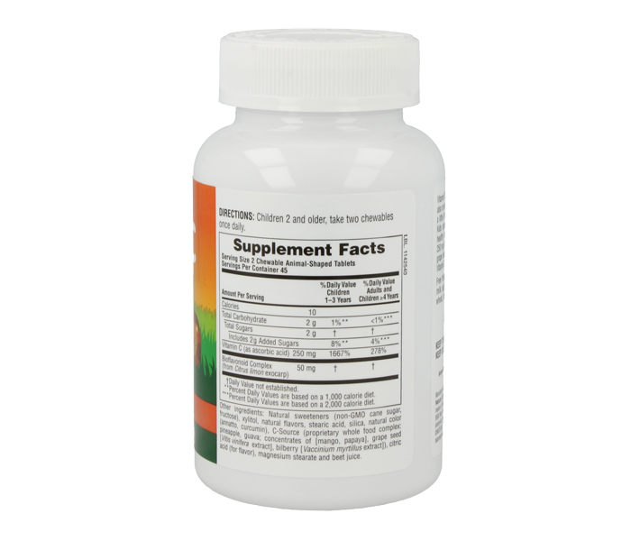 Natures Plus, Animal parade, Vitamine C voor kinderen