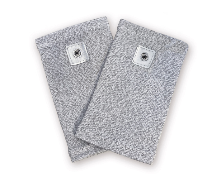 Elleboog zilvervezel manchetten met 100% pure zilverlaag