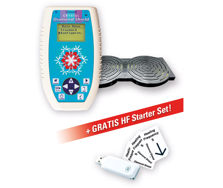 Diamond Shield Crystal Zapper met Fraktal en Healing Frequency set