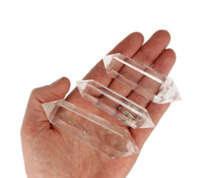 Gepolijste Bergkristal dubbeleinder 60-80 g