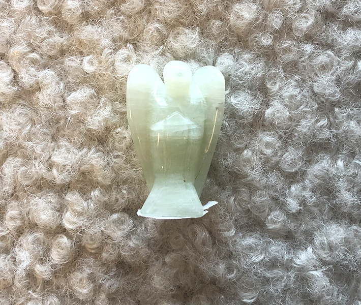 Jade edelsteen staande engel 35mm