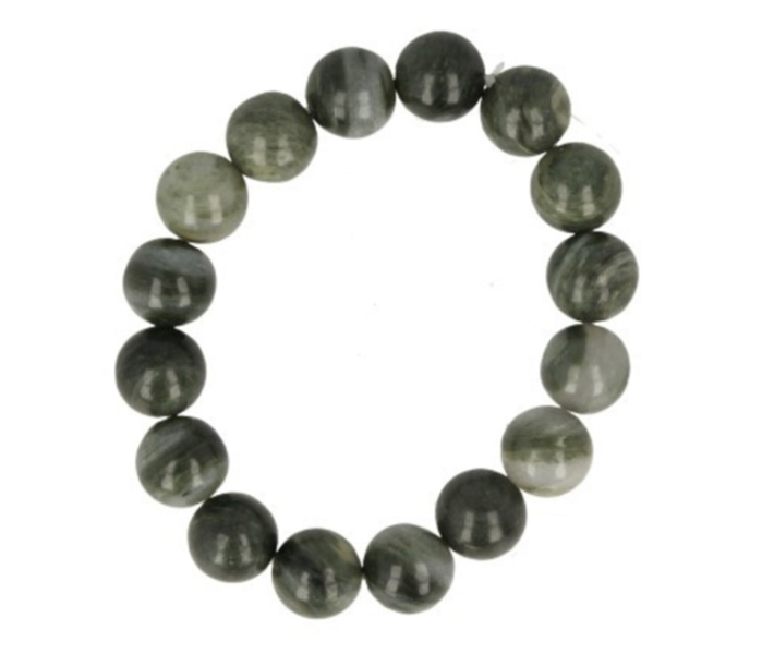 Jaspis edelsteen groene kralen armband 12 mm - 18 cm