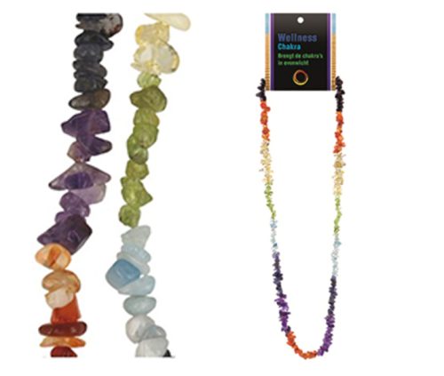 Chakra splitketting met displaykaartje
