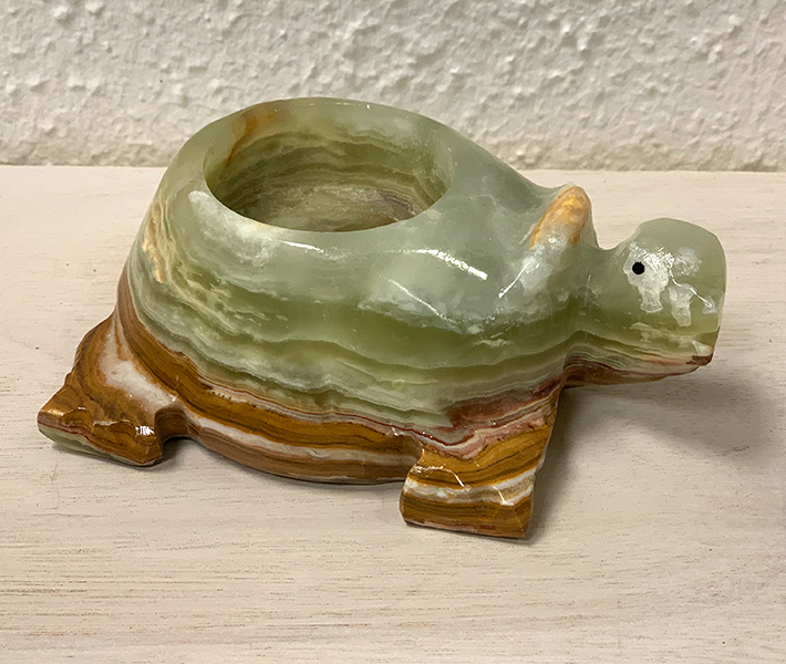 Schildpad half edelsteen (rood) Aragoniet