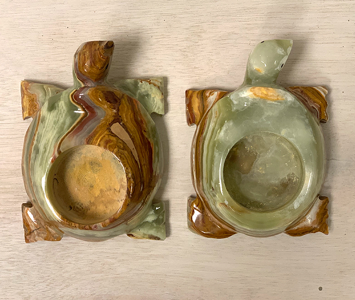 Schildpad half edelsteen (rood) Aragoniet