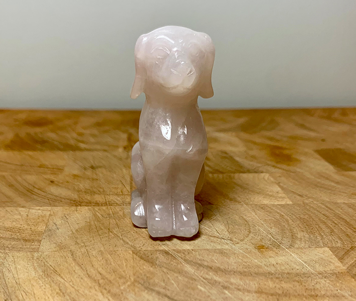 Hond Rozenkwarts edelsteen