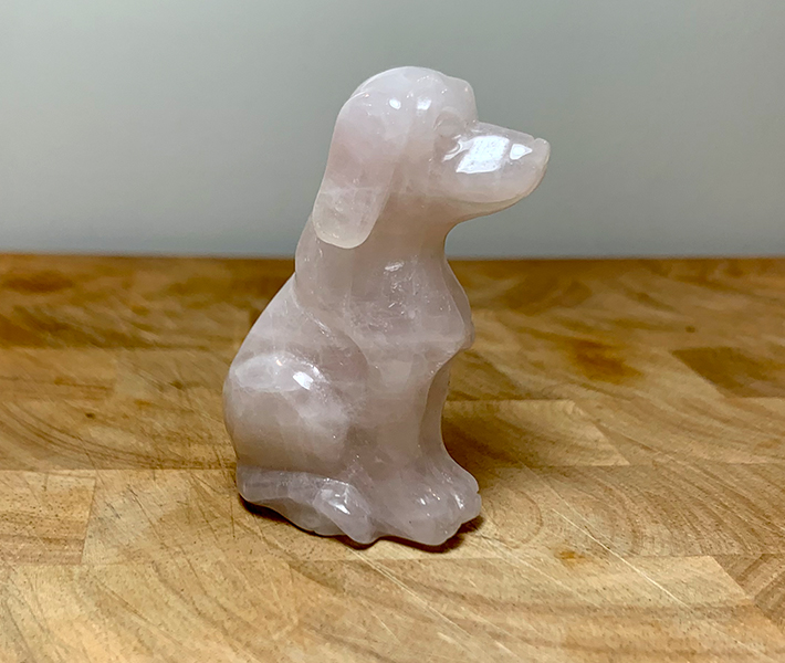 Hond Rozenkwarts edelsteen
