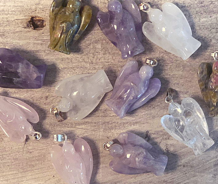 Amethist engel hangertje 20 mm