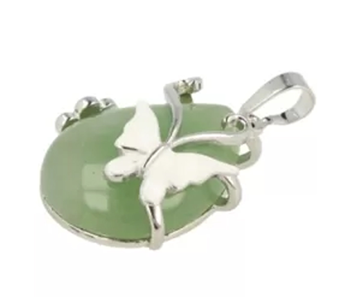 Aventurijn groen vlinder druppel hanger