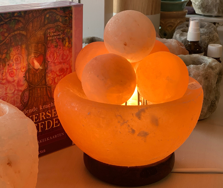 Zoutsteen Vuurkorf met bollen