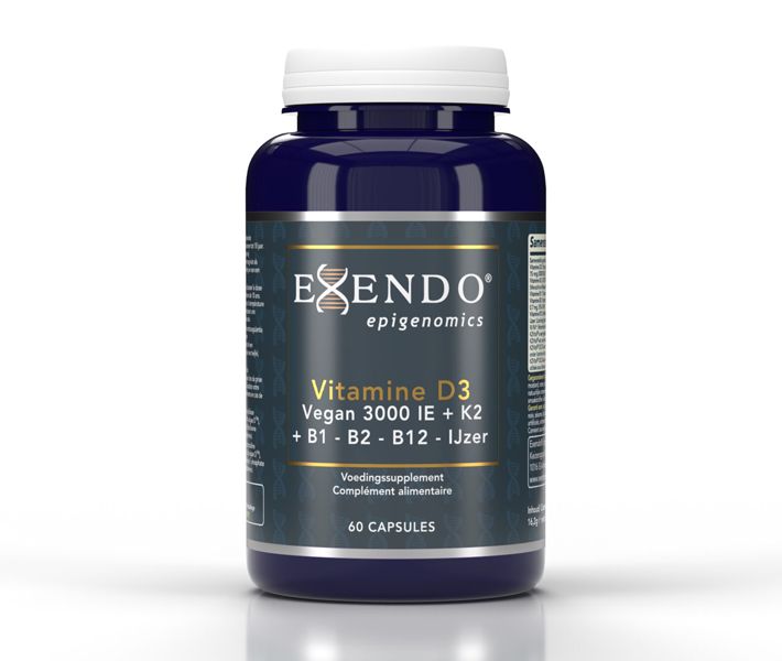 Exendo Vitamine D3 75 mcg/3.000 IE + K2 – B1 – B2 – B12 – IJzer