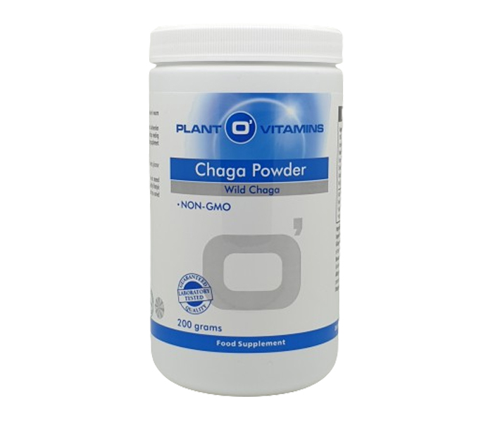 Plantovitamins Chaga paddenstoel poeder extract 200 gram – biologisch Chaga poeder uit wilde oogst.