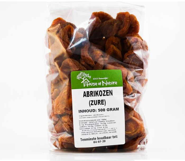 MijnNatuurwinkel Zure abrikozen 1kg