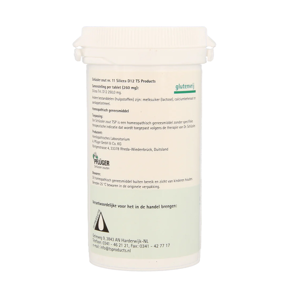 Pfluger Silicea 11 D12 Schussler celzout homeopathisch geneesmiddel 400 tabletten lactose