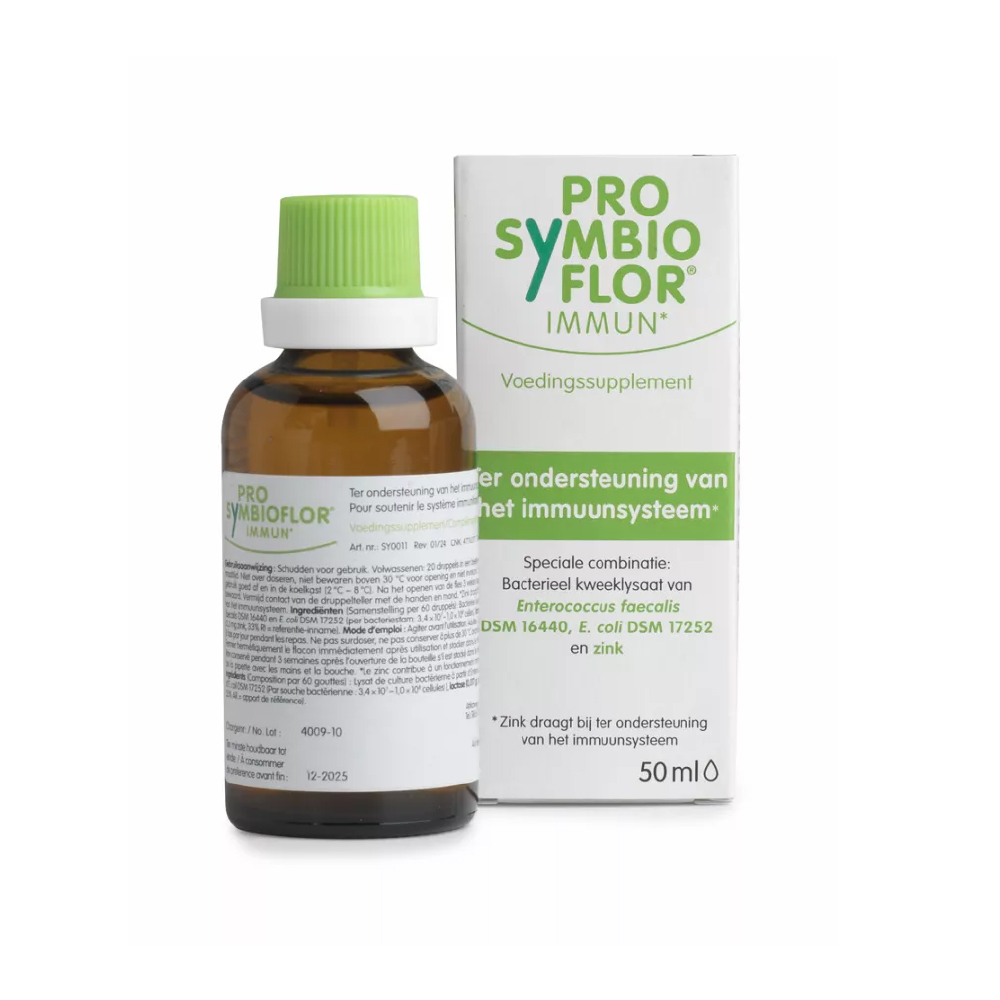 Pro Symbioflor Immun 50 ml SymbioPharm – afgedode Escherichia coli Enterococcus faecalis zinkgluconaat sublinguaal druppels immuunsysteem