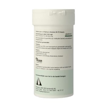 Pfluger Natrium Chloratum 8 D6 Schussler celzout homeopathisch geneesmiddel 250mg tabletten lactose calciumbehenaat aardappelzetmeel. Gebruik.