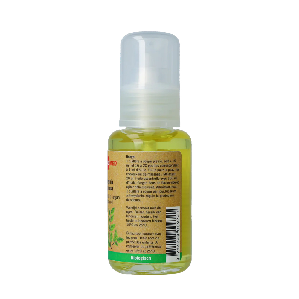 Aromed Argan Olie BIO – verzachtende hydraterende biologische arganolie voor ieder huidtype gevoelige huid haar massage inname
