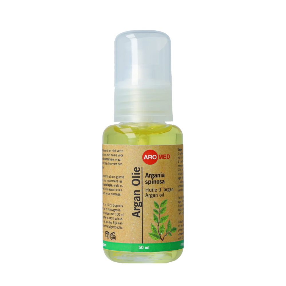 Aromed Argan Olie BIO – verzachtende hydraterende biologische arganolie voor ieder huidtype gevoelige huid haar massage inname