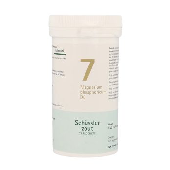 Pfluger Magnesium Phosphoricum 7 D6 Schussler celzout homeopathisch geneesmiddel 400 tabletten 250mg lactose calciumbehenaat aardappelzetmeel