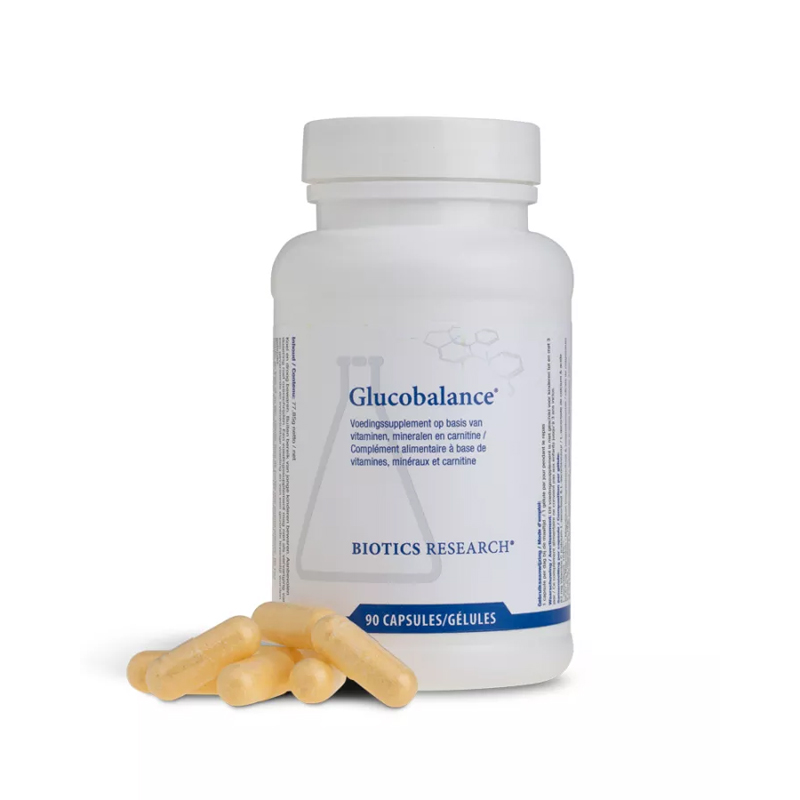Biotics Glucobalance 90 capsules – brede multiformule met chroom, zink, magnesium, B-vitaminen en selenium voor normale bloedsuikerwaarden