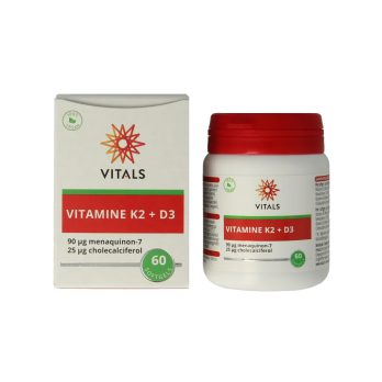 Vitals Vitamine K2+D3 softgels - K2VITAL menaquinon-7 90mcg Vitamin D3V cholecalciferol algen 25mcg MCT-olie tapioca vegan