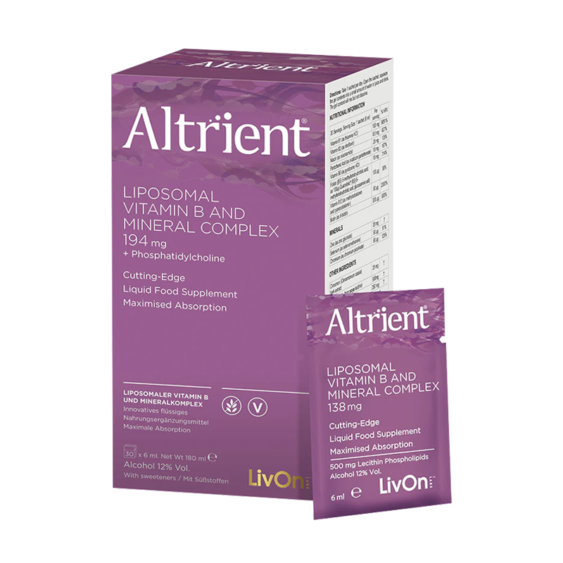 Altrient B Complex liposomale vitamine B – 30 sachets met B-vitaminen, zink, selenium, chroom en kaneelextract