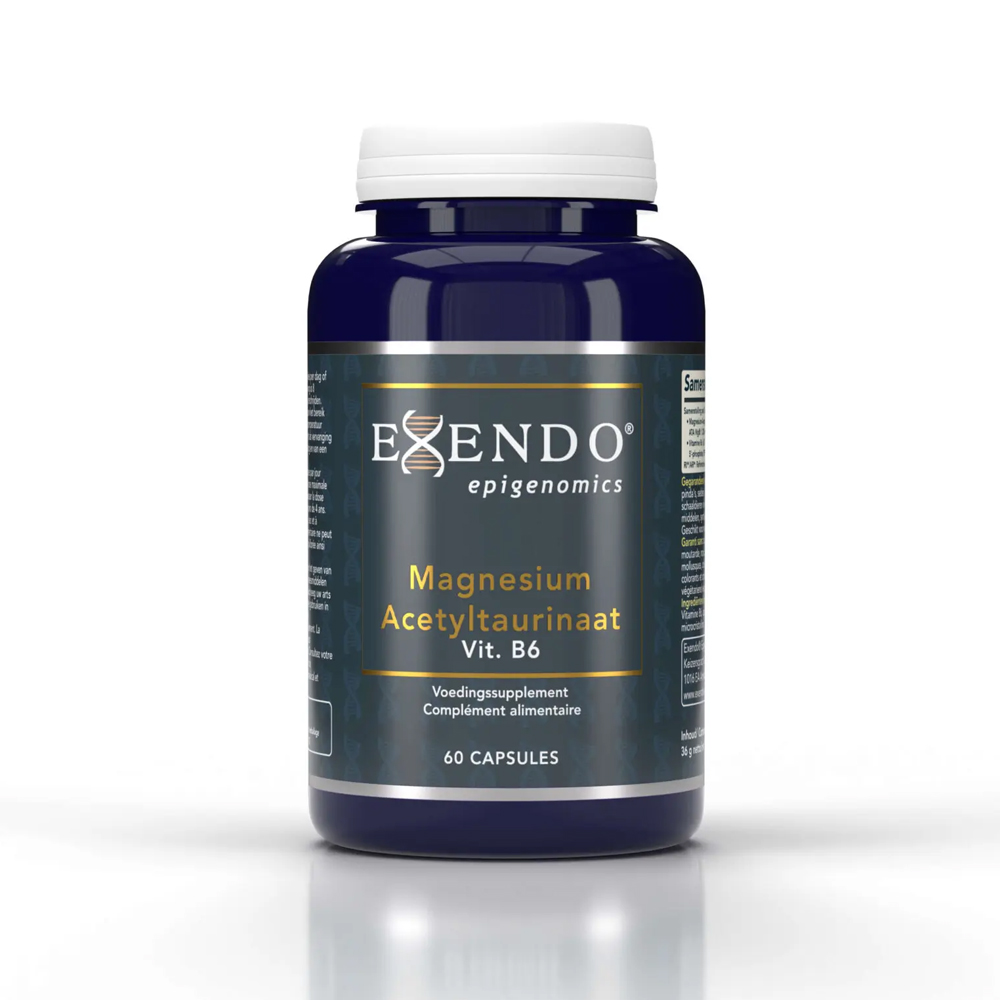 Magnesium-N-Acetyltaurinaat ATA-Mg met vitamine B6 – 60 capsules – exclusieve samenstelling van Exendo Epigenomics