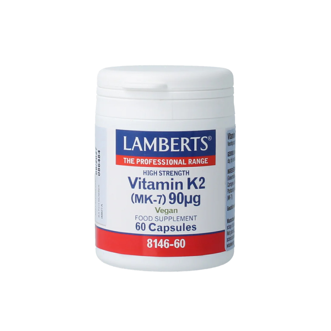 Lamberts Vitamine K2 90 mcg MK-7 60 capsules – menaquinon-7 in zonnebloemzaadolie, plantaardige capsule, veganistisch