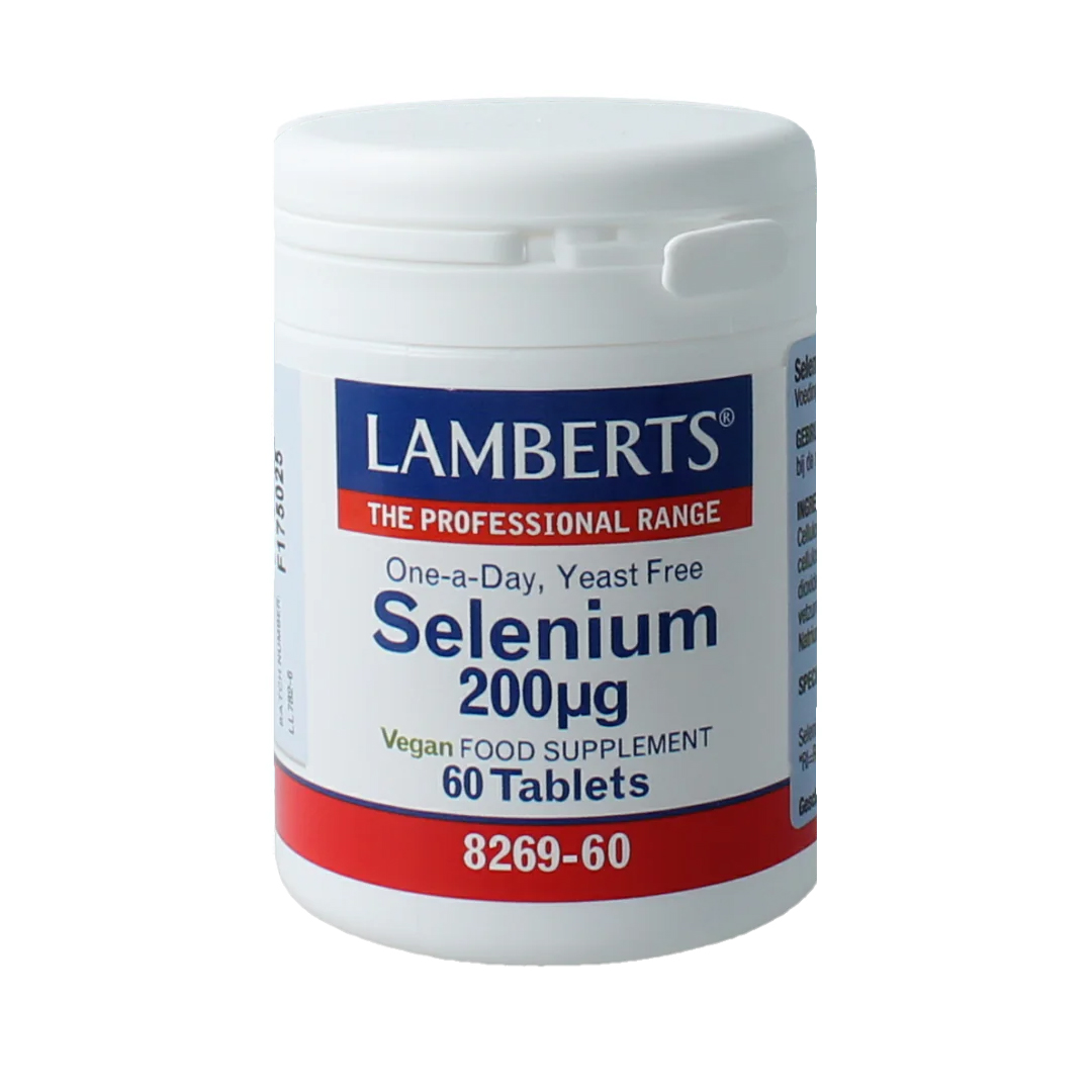 Lamberts Selenium 200 mcg Gistvrij 60 tabletten – L-selenomethionine en natriumseleniet combinatie, veganistisch