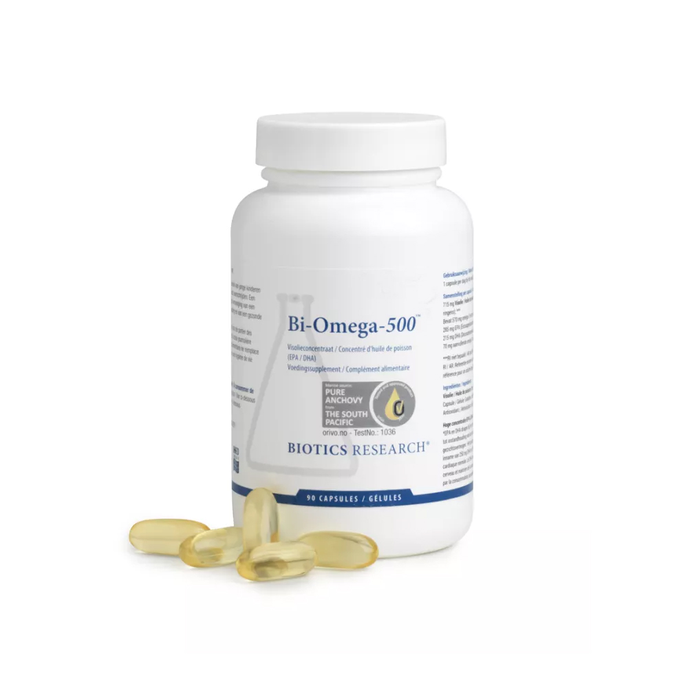 Biotics Bi Omega 500 – visoliecapsules met EPA en DHA uit ansjovis