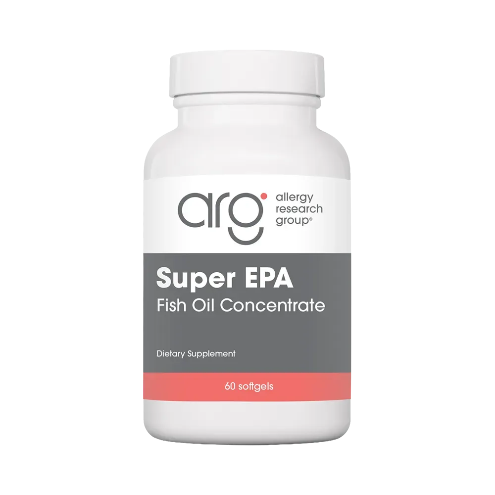 Allergy Research Group Super EPA 60 softgels - visolieconcentraat ansjovis Peru EPA 720mg DHA 480mg gelatine capsule moleculair gedestilleerd