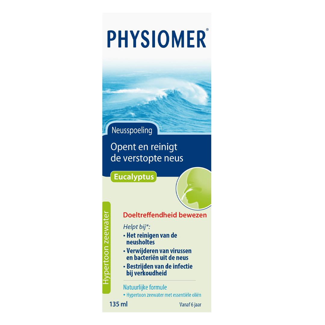 Doosje Physiomer Neusspoeling Eucalyptus 135 ml