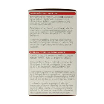 Vitals Collageenformule Pro 60 capsules - UC-II kippenkraakbeen 40mg Ovomet eierschaalmembraan 300mg Ester-C vitamine C pullulan bevat EIEREN EAN 8716717003617